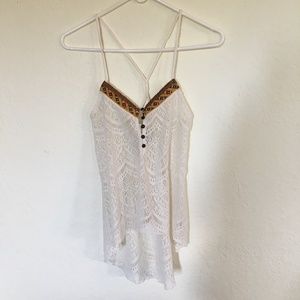 fulltilt sheer lace tank top. Size M.